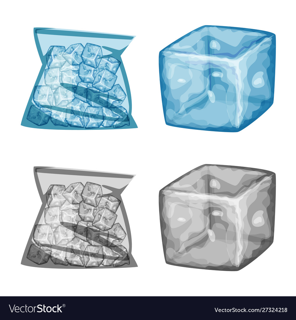 Design texture and frozen logo set