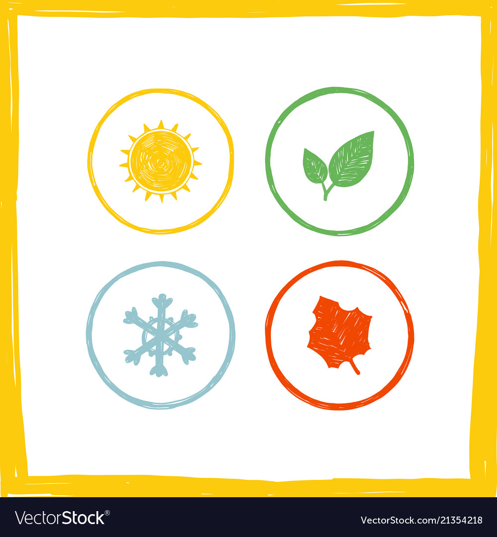 Four seasons of the year Royalty Free Vector Image