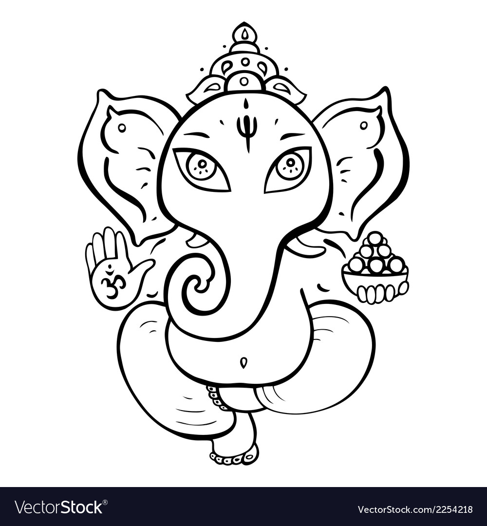 Hindu god ganesha Royalty Free Vector Image - VectorStock