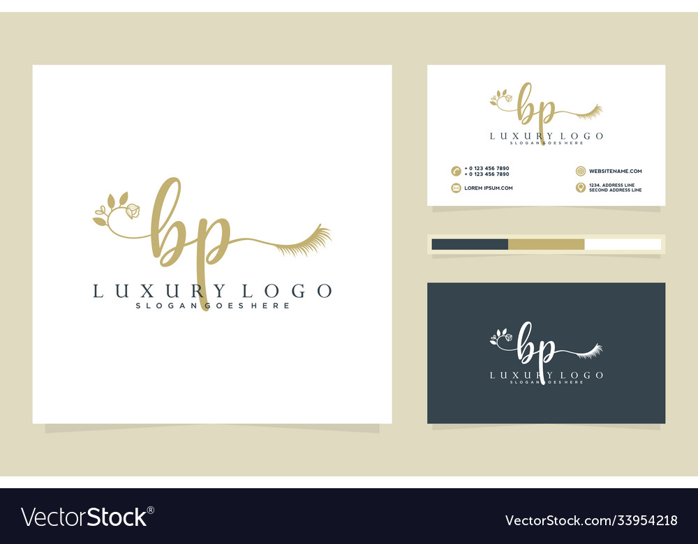 Initial bp feminine logo collections and business