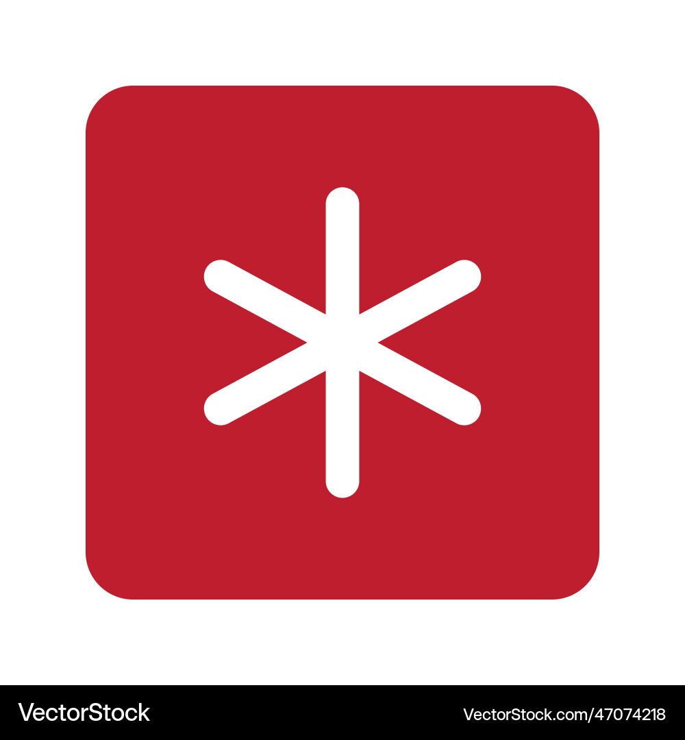 Keycap asterisk icon image suitable Royalty Free Vector