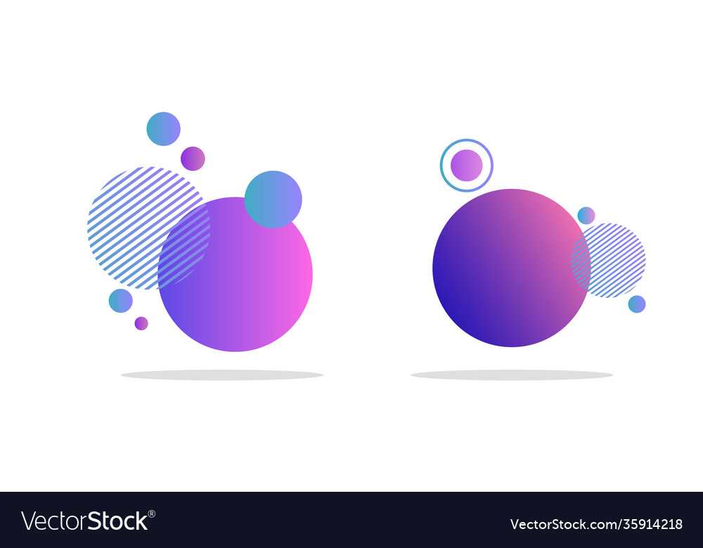 Set abstract badges icons or shapes Royalty Free Vector