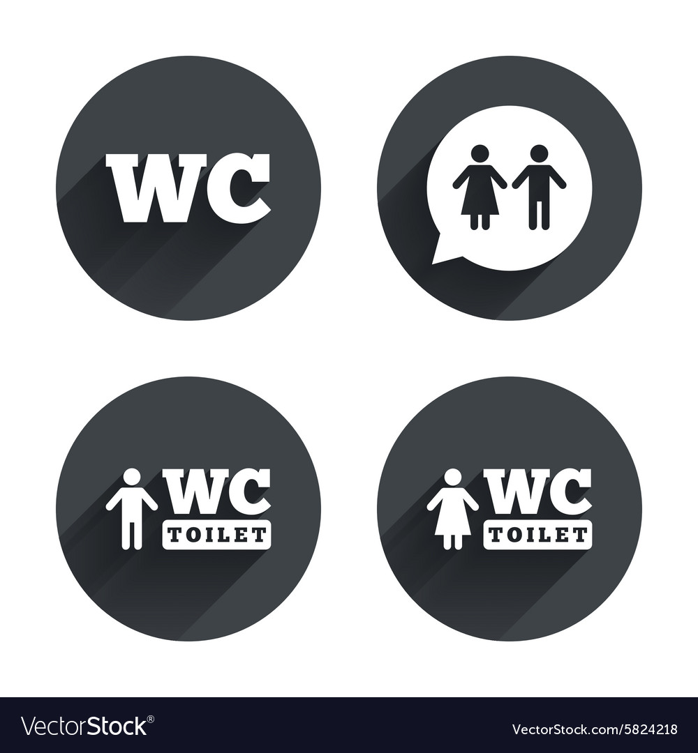 Wc toilet icons gents and ladies room