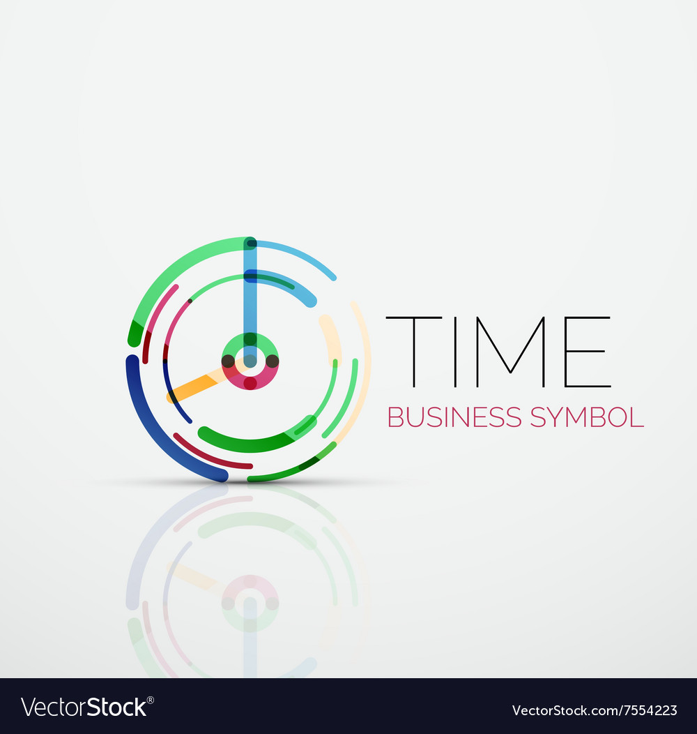 Abstract logo idea time concept or clock