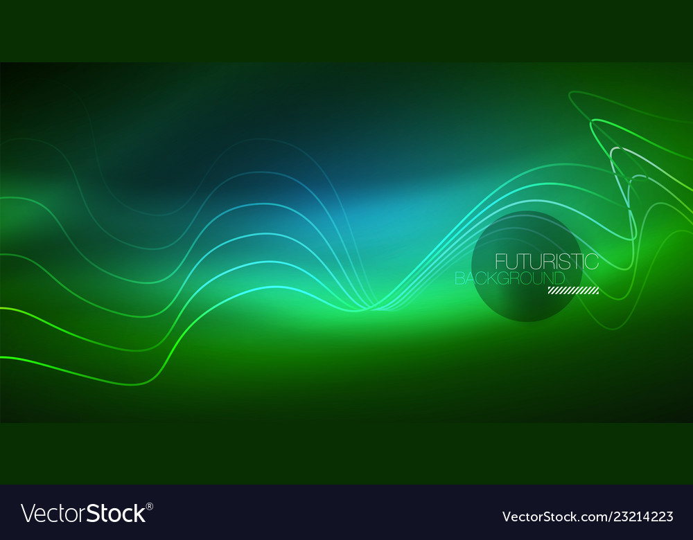 Abstract shiny glowinng color wave design element Vector Image