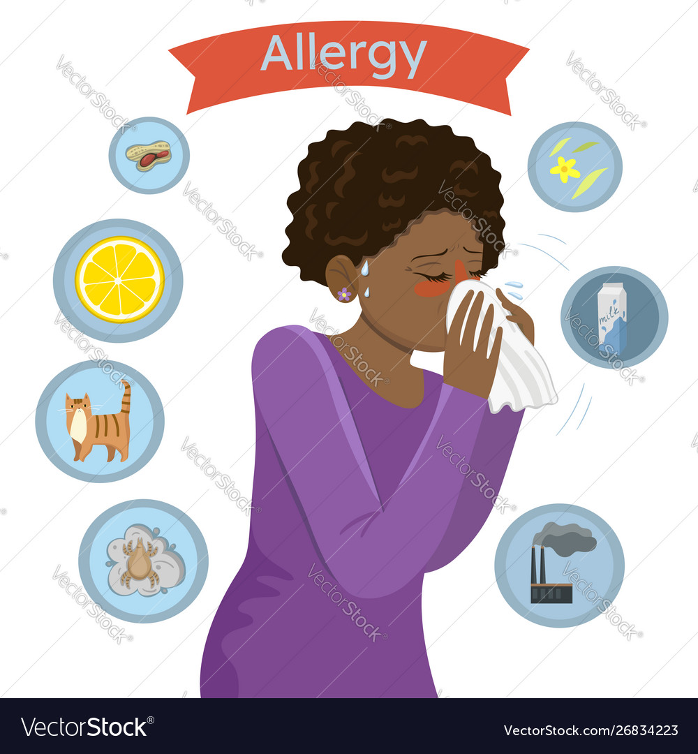 Allergy triggers girl with allergies blows her