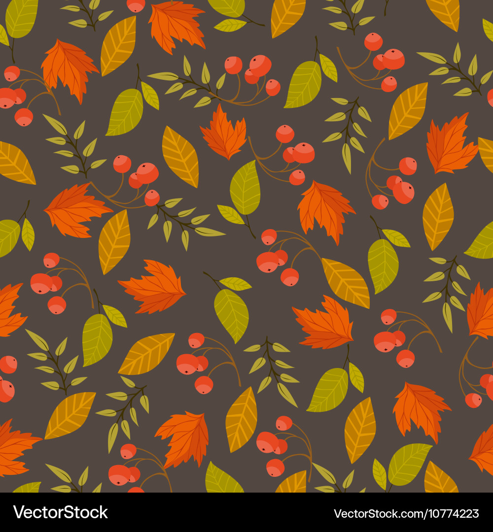 Autumn seamless pattern Royalty Free Vector Image