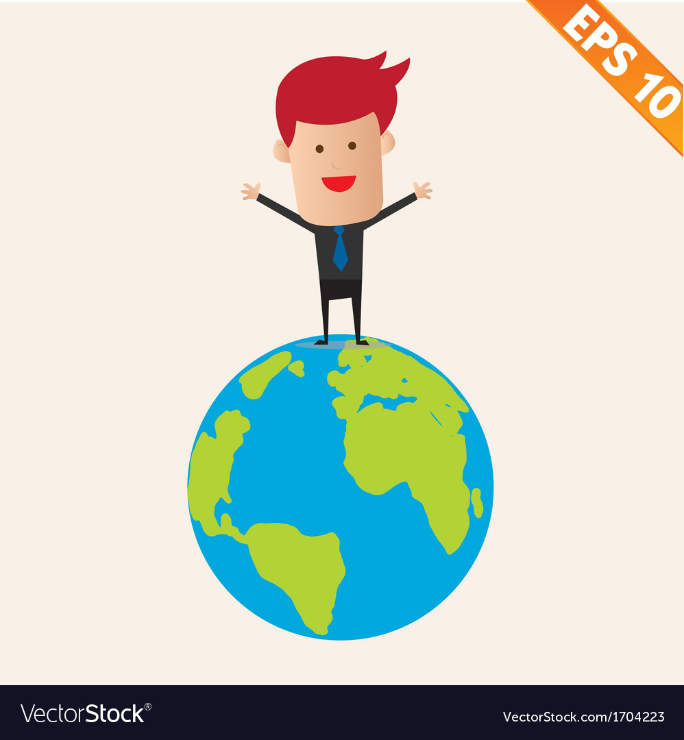 Business Man Standing On Earth Eps10 Royalty Free Vector business-man-standing-on-earth-eps10-royalty-free-vector