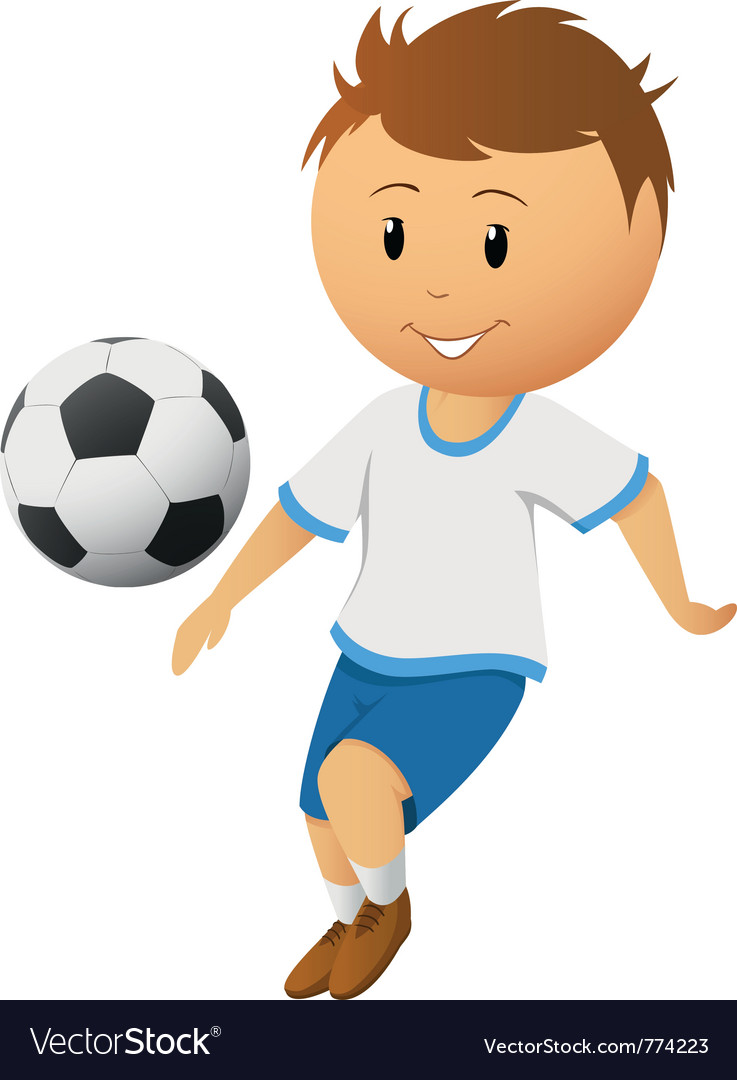 Cartoon footballer Royalty Free Vector Image - VectorStock