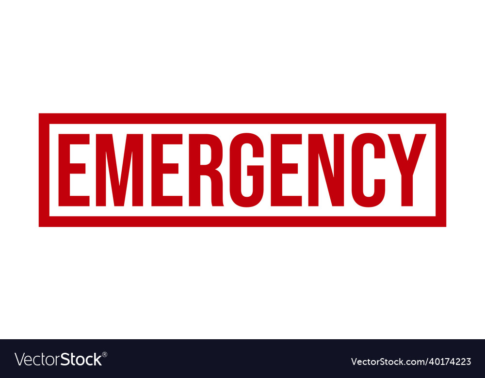 Emergency rubber stamp grunge seal