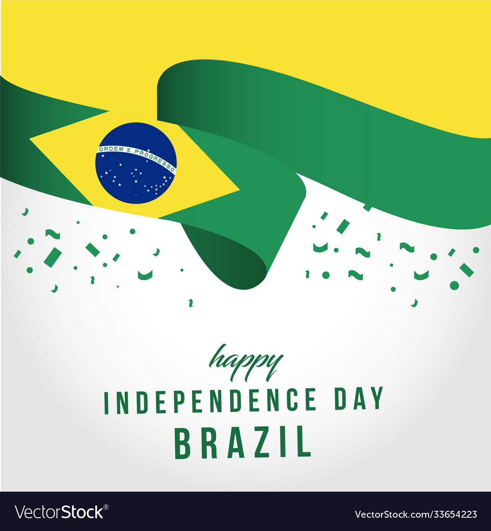 Happy brazil independent day template design