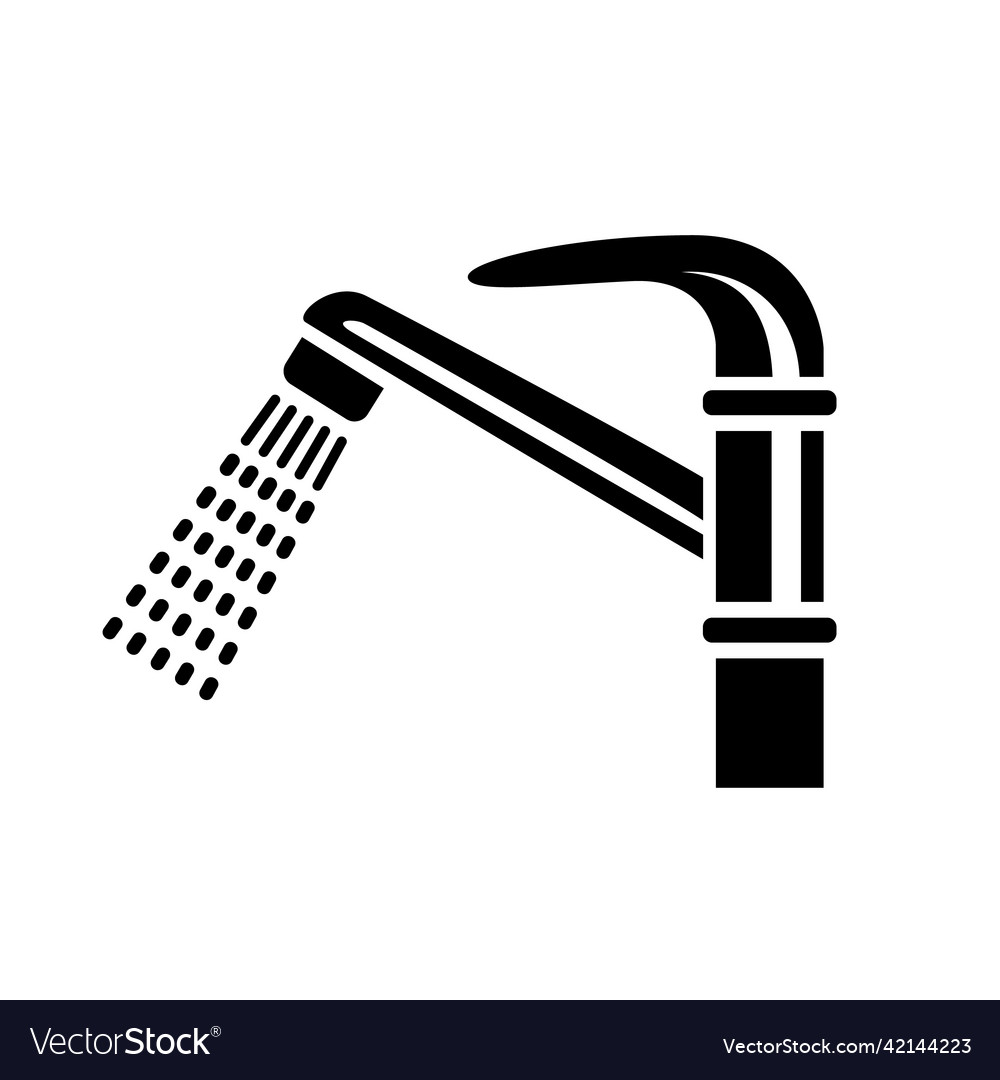 Plumbing faucet system with pipe simple style Vector Image