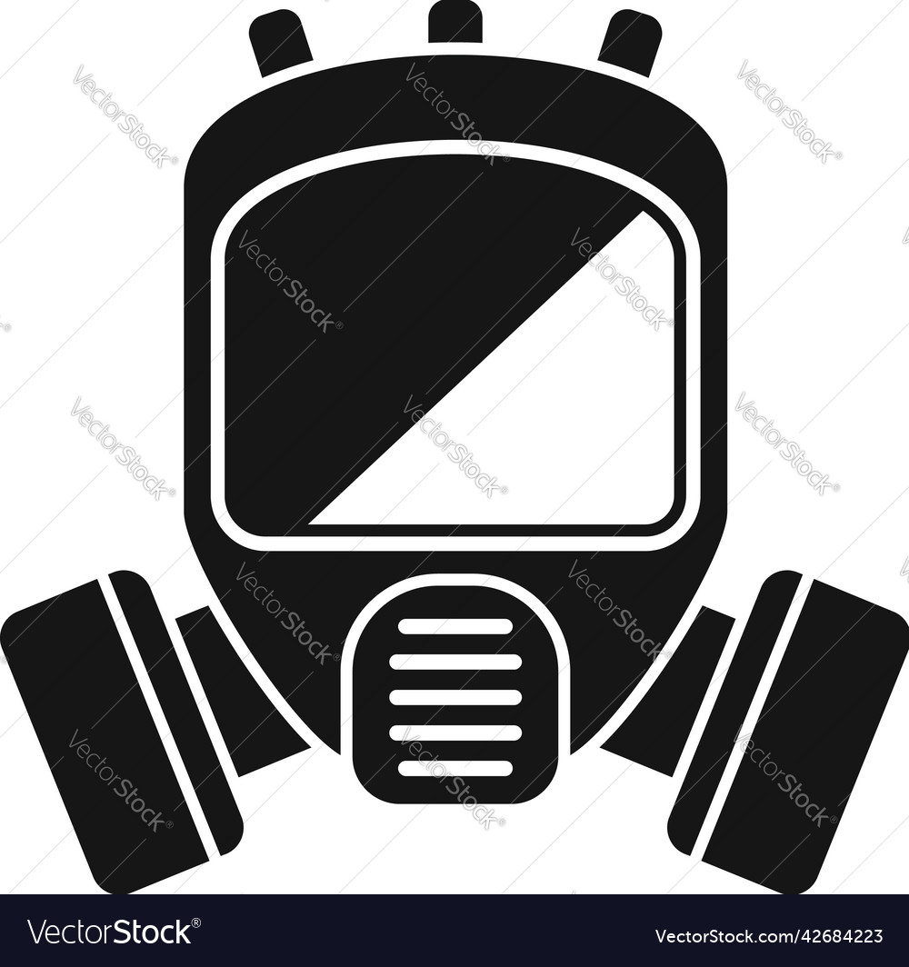 Pollution Gas Mask Icon Simple Toxic Air Vector Image