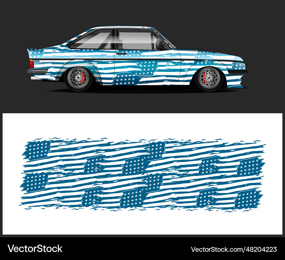 Vehicle vinyl branding design Royalty Free Vector Image