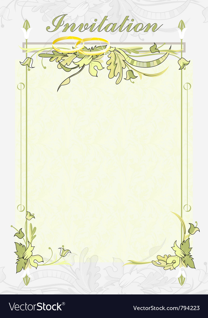 Wedding invitations Royalty Free Vector Image - VectorStock