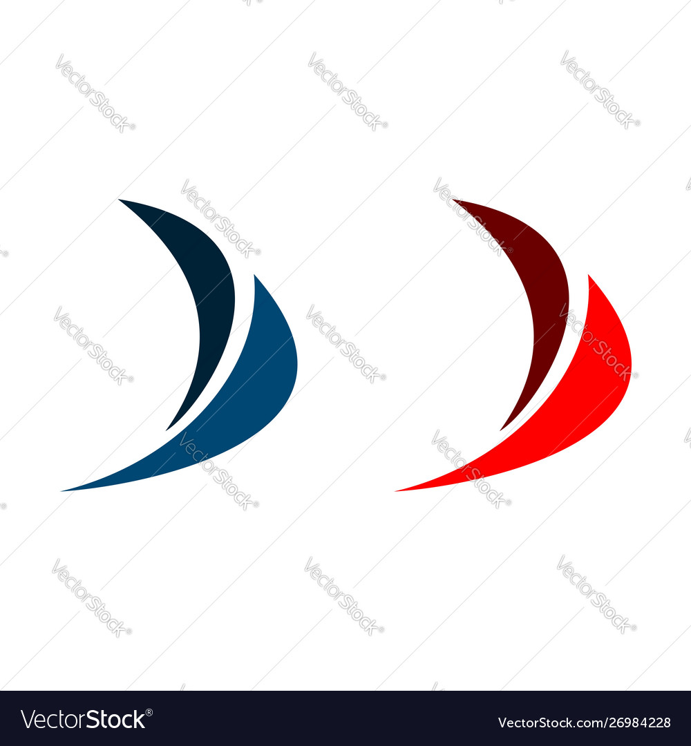 Abstract swoosh icon Royalty Free Vector Image