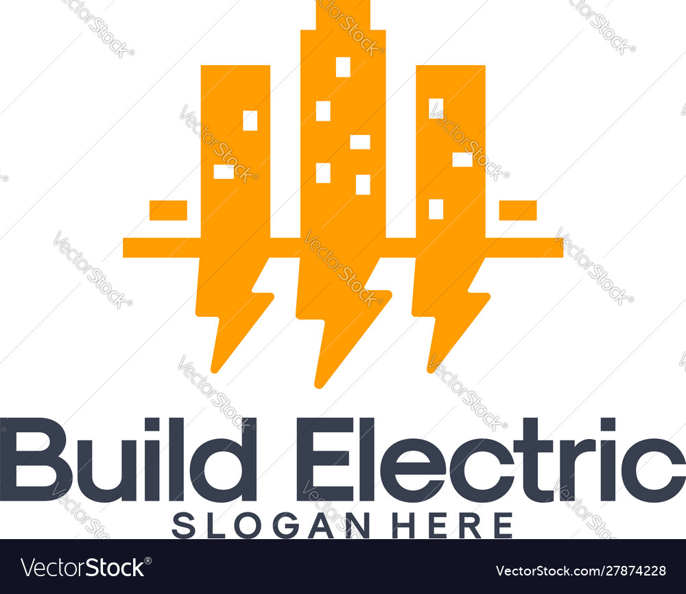 Build electricity logo template