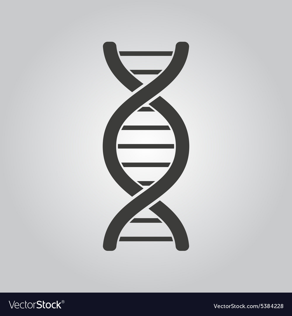 Dna icon genetic symbol flat Royalty Free Vector Image