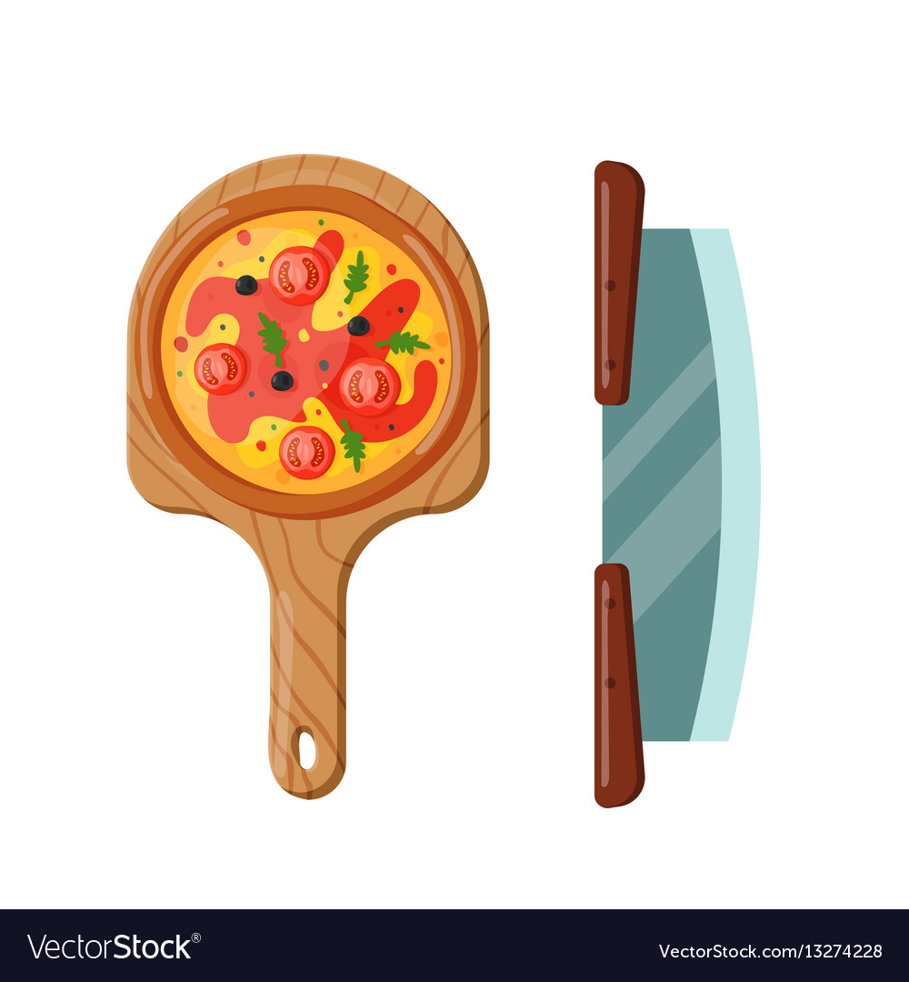 Italian cook pizza icon