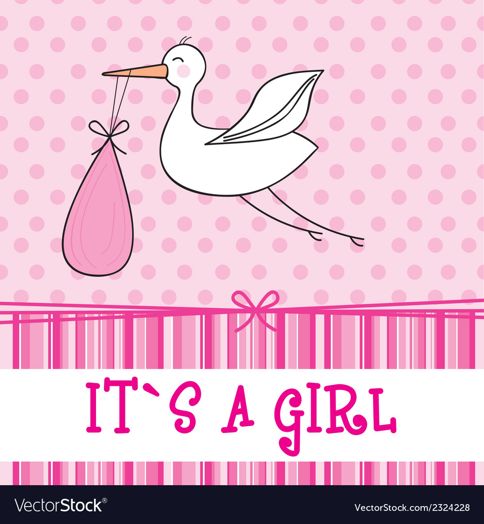 Baby shower girl Royalty Free Vector Image - VectorStock