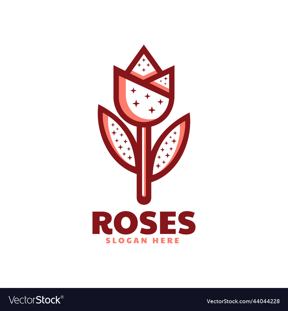 Logo roses simple mascot style