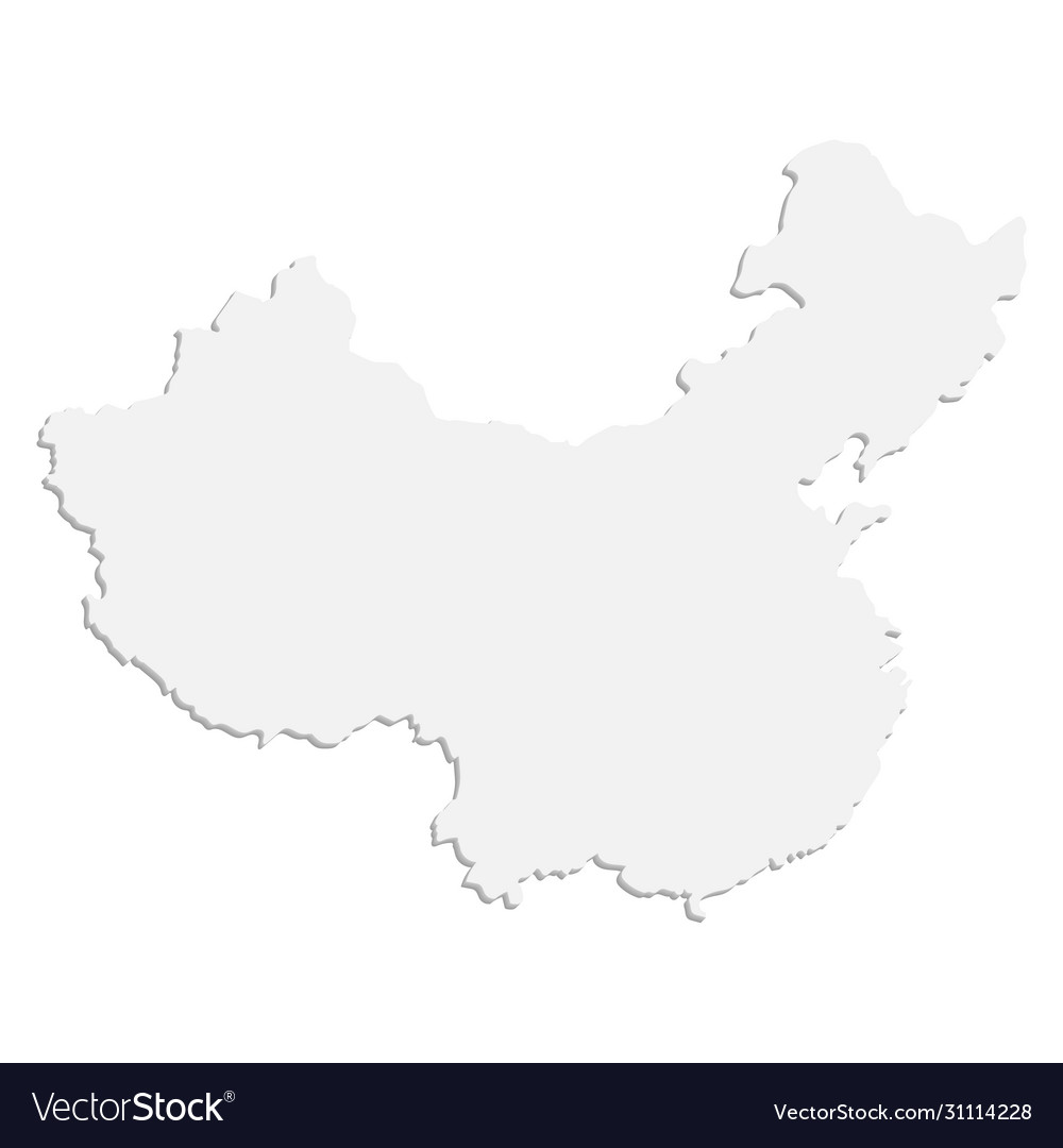 Peoples Republic China Map White Background Vector Image Peoples Republic China Map White Background Vector Image