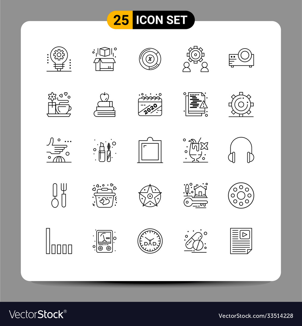 Stock Icon Pack 25 Linienzeichen und Symbole