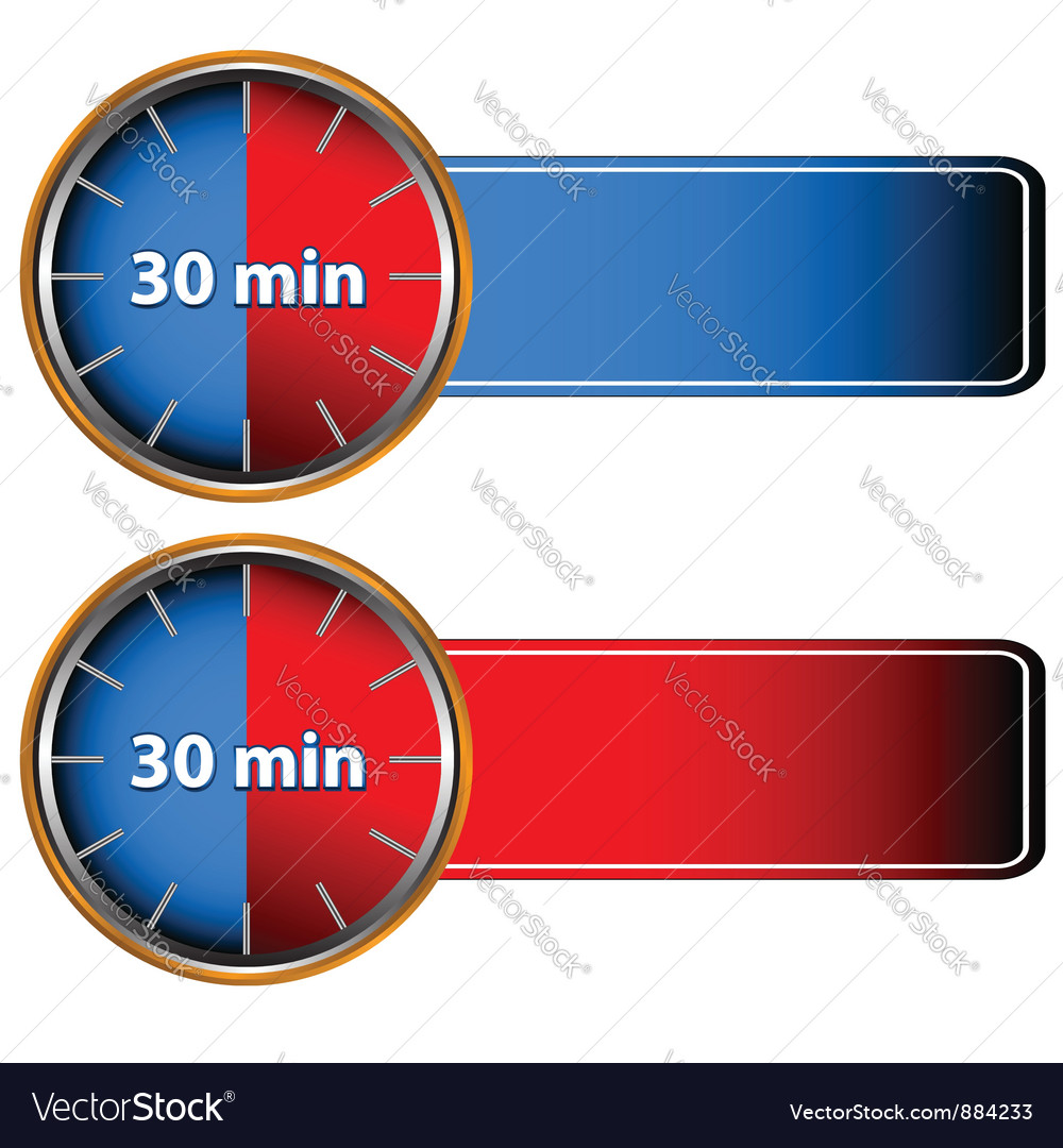 30 minutes labels royalty free vector image vectorstock