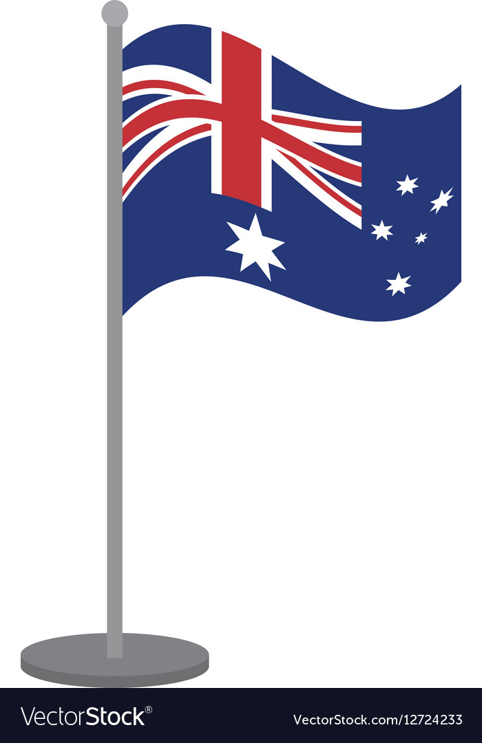 Australian flag pole steel icon Royalty Free Vector Image