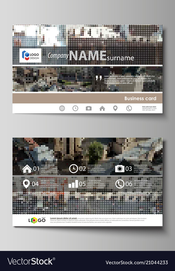 Business Card Templates Easy Editable Layout Vector Image