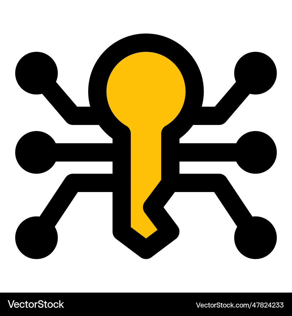 Electronic lock for ultimate system security Vector Image