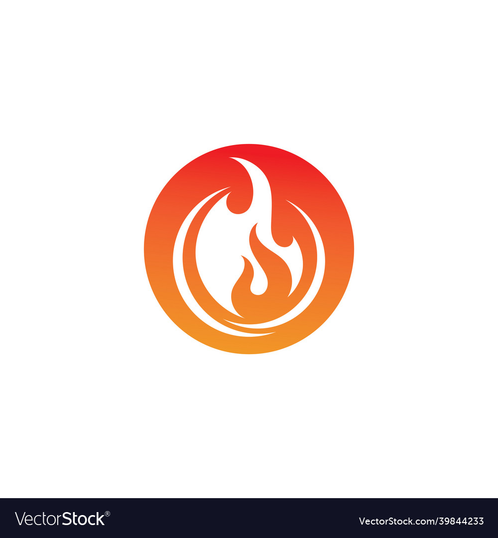 Fire Flame Design Template Royalty Free Vector Image