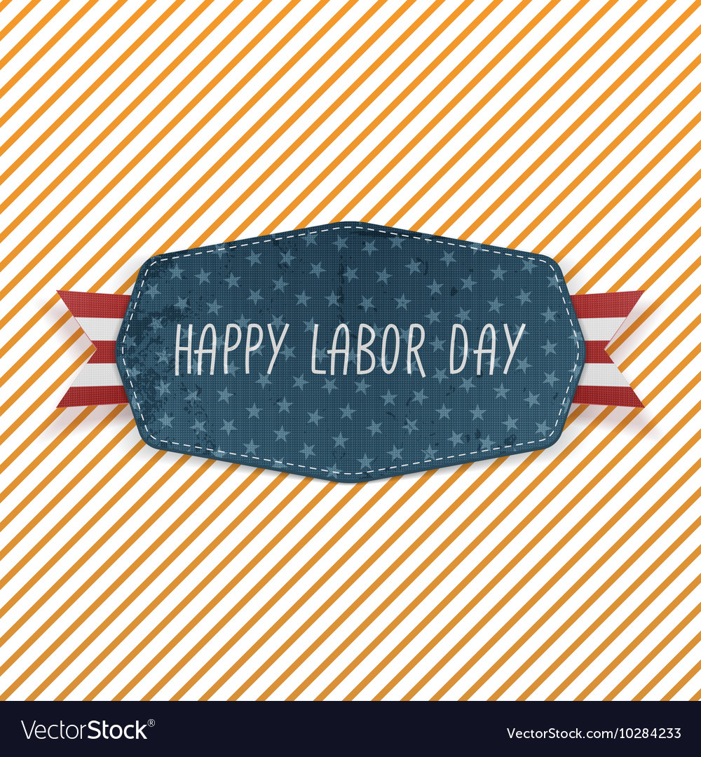 Happy labor day festive emblem