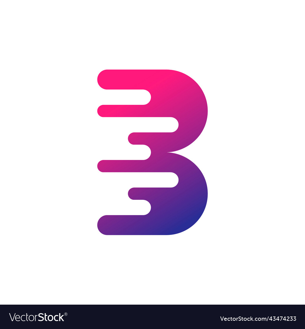 Letter b modern logo design