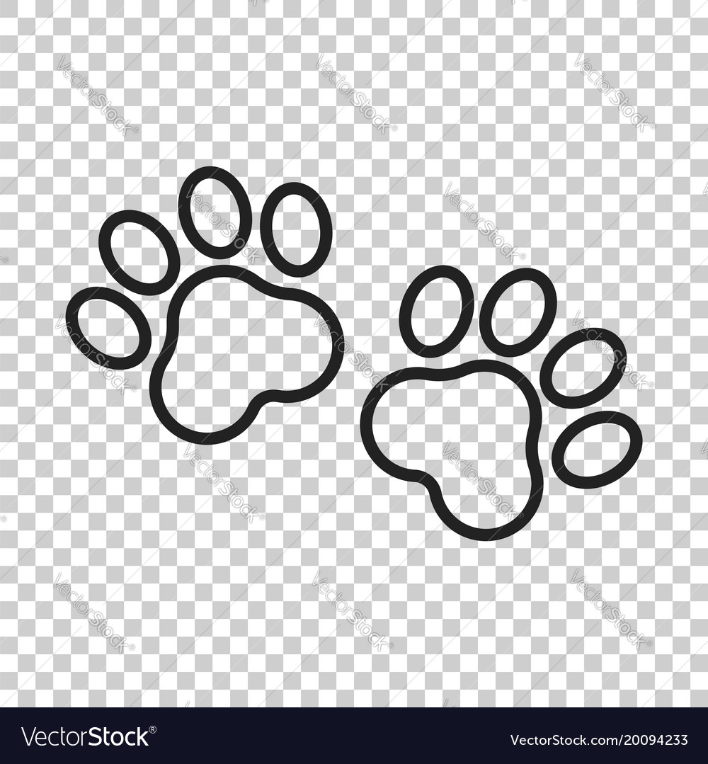 dog paw print outline