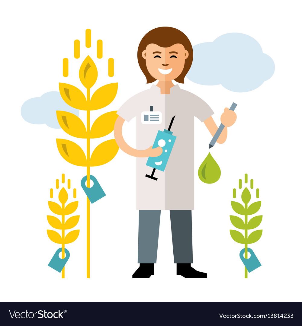 Plant Breeding Genetic Engineering Royalty Free Vector Image