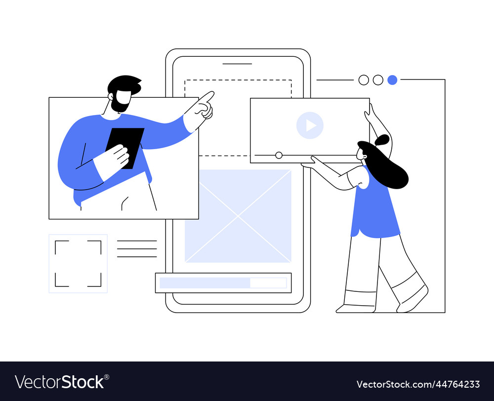 Ui and ux design abstract concept Royalty Free Vector Image