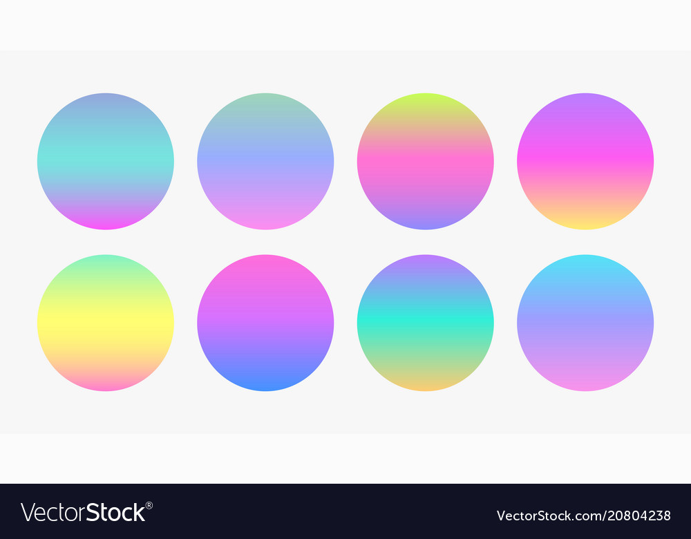 Beautiful soft color gradient circles Royalty Free Vector