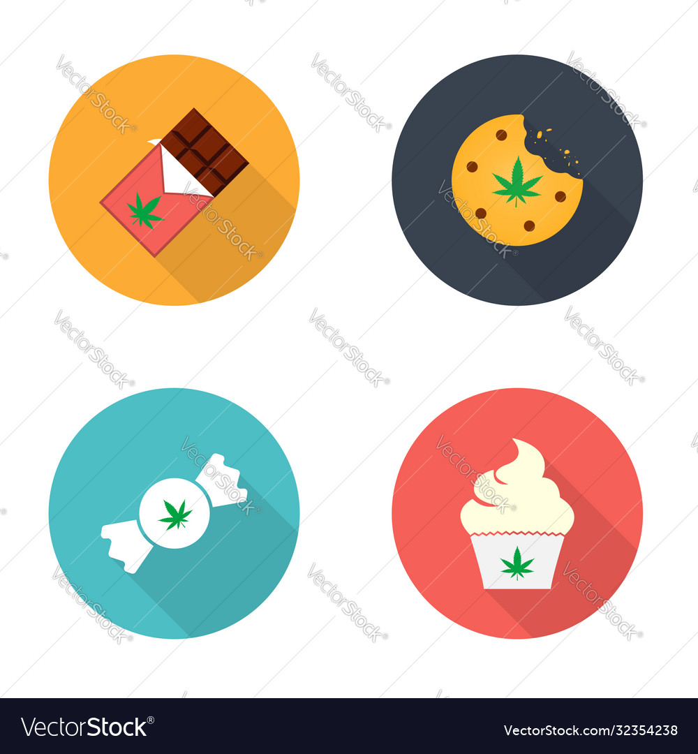 Cannabis edible concept icon marijuana infused