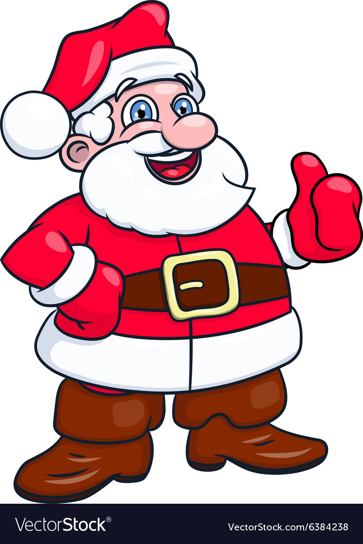 Cheerful smiling santa claus 2 Royalty Free Vector Image