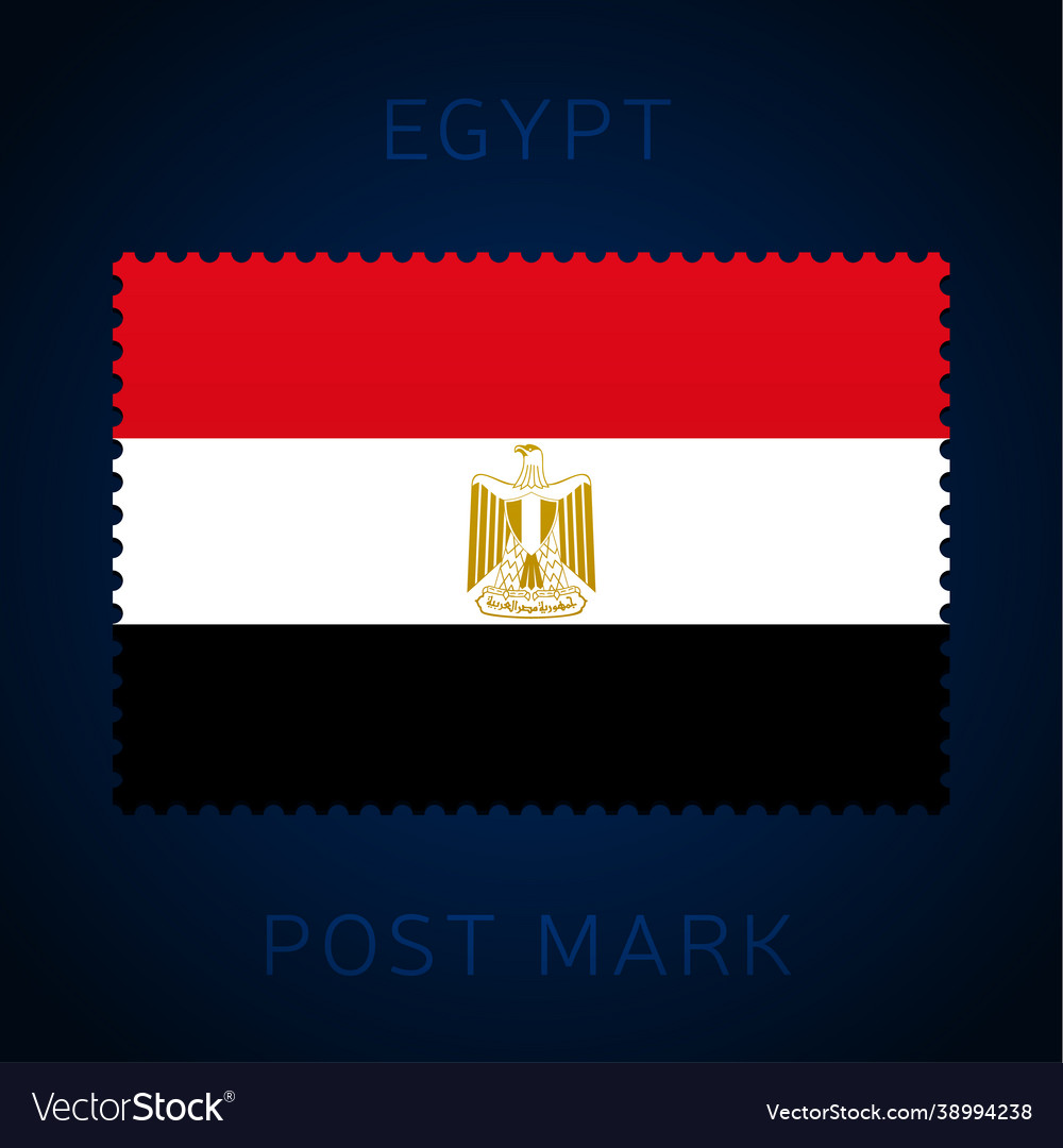 Egypt postage mark national flag stamp