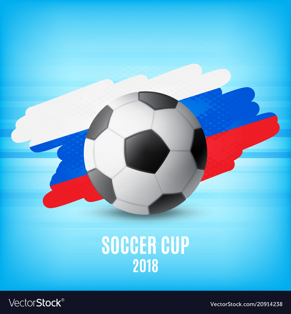 Flag of russia and ball