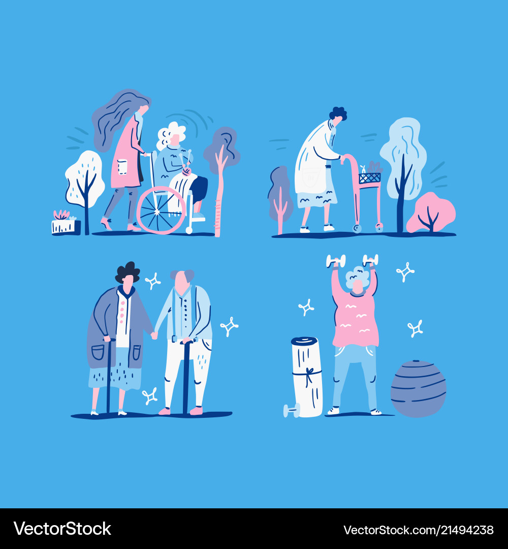 Grey hair age Royalty Free Vector Image - VectorStock