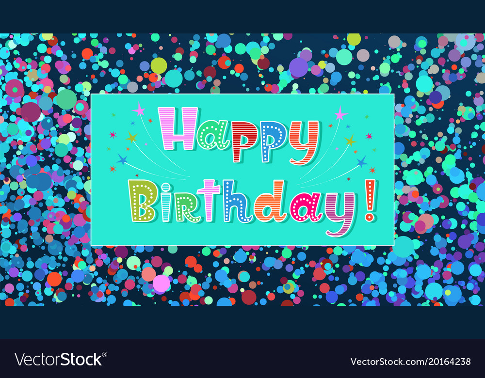 Happy birthday invitation card elegant Royalty Free Vector