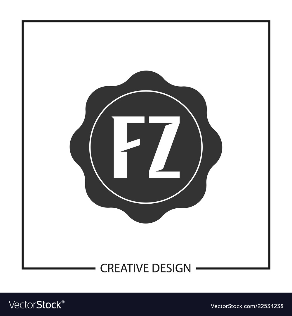 Initial letter fz logo template design