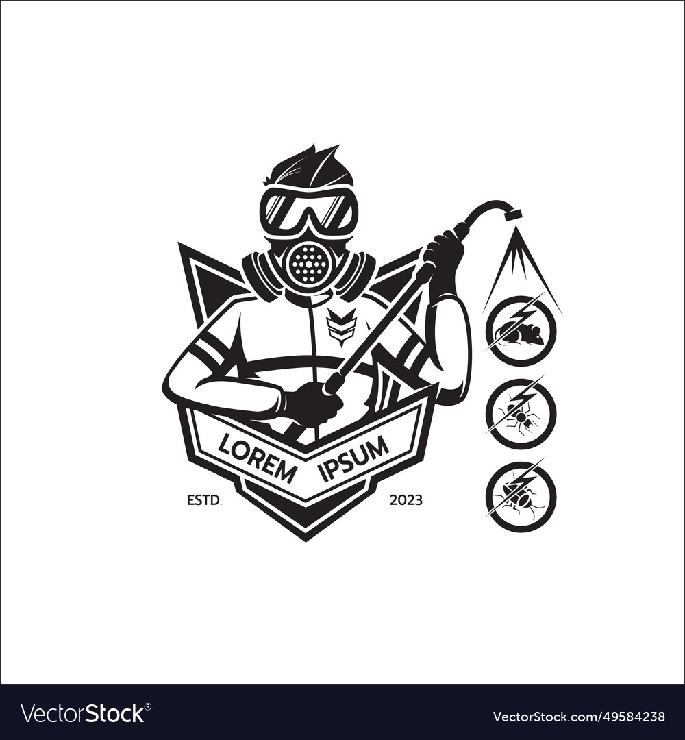 Pest control service logo template isolated Vector Image