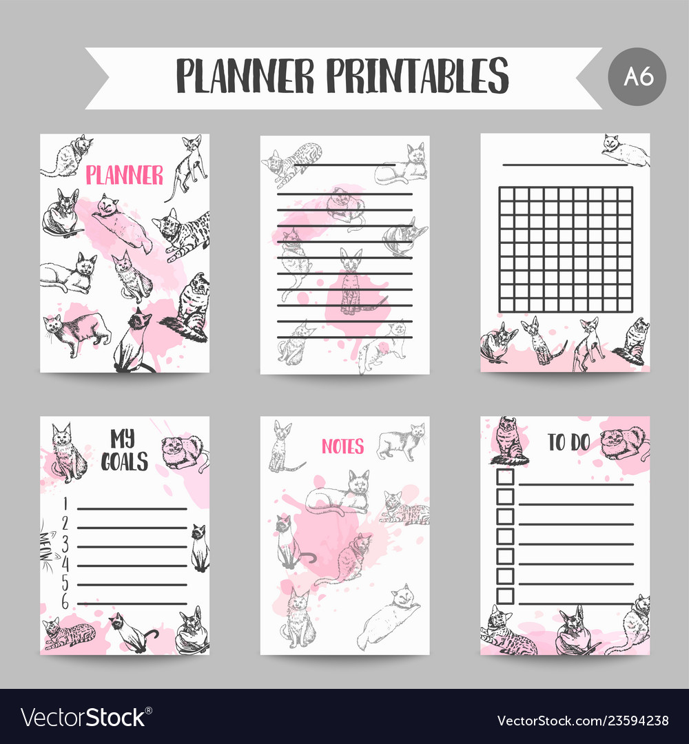 printables-with-cat-breeds-organizer-design-vector-image
