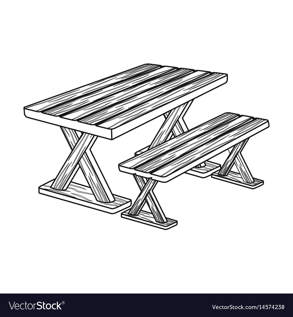 Table for restbbq single icon in outline style