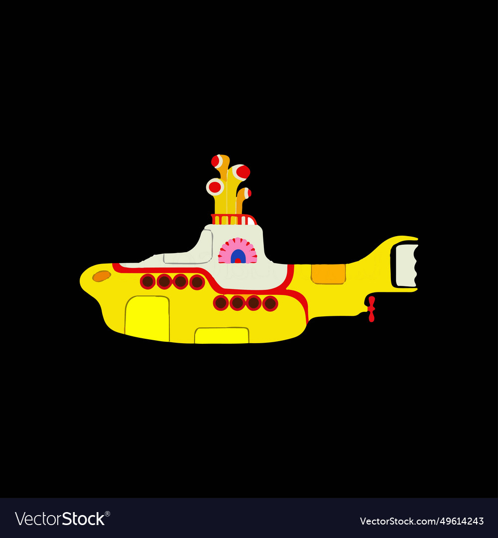 Beatles yellow submarine art Royalty Free Vector Image