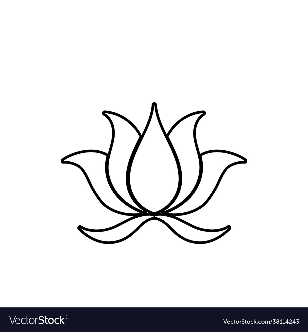 Beauty lotus icon Royalty Free Vector Image - VectorStock